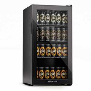 Klarstein Beersafe 74 Slim, lodówka, 74 l, 3 półki, szklane drzwi panoramiczne obraz