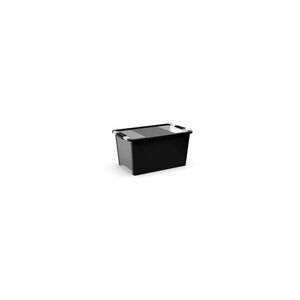 Czarny plastikowy pojemnik z pokrywką 55x35x28 cm Bi-Box L – KIS obraz