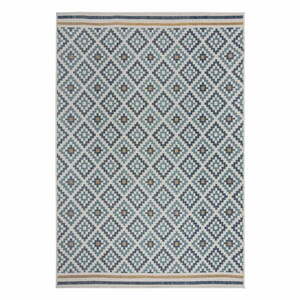 Żółto-niebieski dywan odpowiedni na zewnątrz 160x230 cm Zia Trellis – Flair Rugs obraz