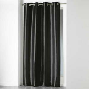 Czarna zasłona z mikrosatyny 140x240 cm Shana – douceur d'intérieur obraz