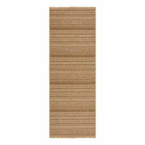Chodnik odpowiedni na zewnątrz w naturalnym kolorze 80x230 cm Farah Stripe – Flair Rugs obraz