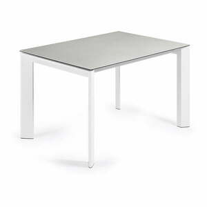 Rozkładany stół z dodatkowym blatem z ceramicznym blatem 80x120 cm Axis Hydra Plomo – Kave Home obraz