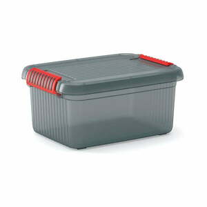 Szary plastikowy pojemnik z pokrywką 39x29x18 cm K Latch Box – KIS obraz