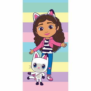 Bawełniany ręcznik dziecięcy 70x140 cm Gabby´s Dollhouse Colors – Jerry Fabrics obraz
