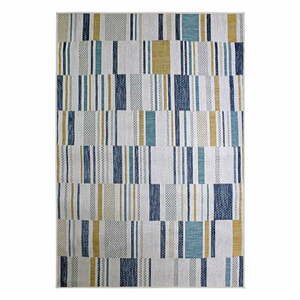 Żółto-niebieski dywan odpowiedni na zewnątrz 200x290 cm Rosco Geo – Flair Rugs obraz