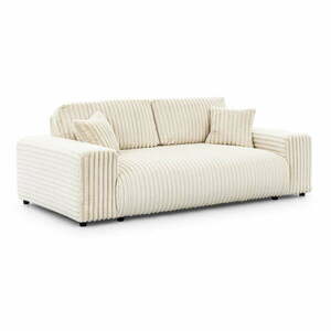Kremowa sztruksowa sofa 213 cm Justin – Ropez obraz
