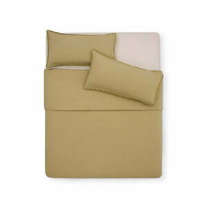 Żółtozielona pościel dwuosobowa z perkalu bawełnianego 260x240 cm Sifinia – Kave Home obraz