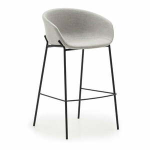 Jasnoszary hoker (wysokość siedziska 75 cm) Yvette – Kave Home obraz
