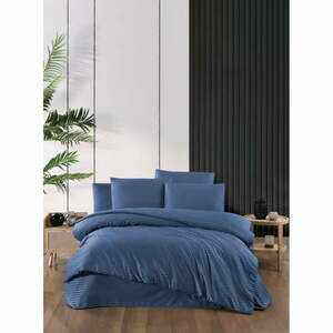Niebieska 4-częściowa pościel dwuosobowa z prześcieradłem 200x220 cm – Mila Home obraz