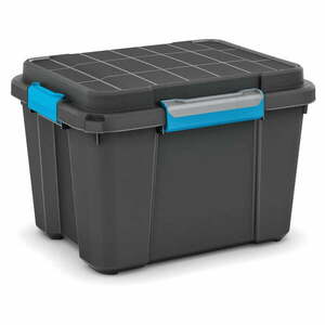 Czarny plastikowy pojemnik z pokrywką 49, 5x39x34 cm Scuba Box – KIS obraz