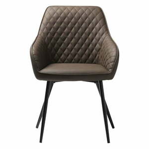 Brązowe krzesło z imitacji skóry Milton – Unique Furniture obraz