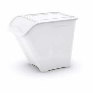 Biały plastikowy pojemnik z pokrywką 55x39x46 cm All In Box – KIS obraz