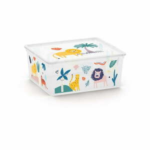 Biały plastikowy pojemnik dziecięcy 40x34x17 cm C Box Style – KIS obraz