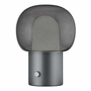 Antracytowa aluminiowa lampa stołowa LED ze szklanym kloszem (wysokość 32 cm) Iris – Blomus obraz