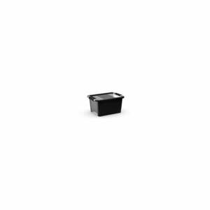 Czarny plastikowy pojemnik z pokrywką 36, 5x26x19 cm Bi-Box S – KIS obraz