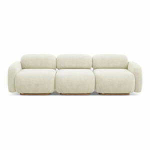 Kremowa sofa modułowa z materiału bouclé 270 cm Ailani – Makamii obraz