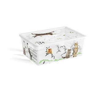 Biały plastikowy pojemnik z pokrywką 37x26x15 cm C Box Style – KIS obraz