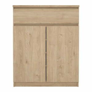 Komoda w dekorze dębu w naturalnym kolorze 80x100x40 cm Naia – Tvilum obraz