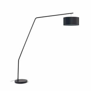 Czarna lampa stojąca z tekstylnym kloszem (wysokość 221, 5 cm) Ciana – Kave Home obraz
