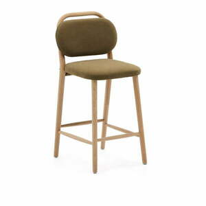 Hoker w kolorze khaki (wysokość siedziska 66 cm) Helda – Kave Home obraz