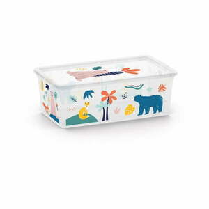 Biały plastikowy pojemnik dziecięcy 34x19x12 cm C Box Style – KIS obraz