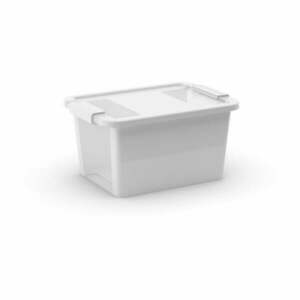 Biały plastikowy pojemnik z pokrywką 36, 5x26x19 cm Bi-Box S – KIS obraz