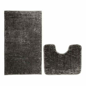 Ciemnoszare dywaniki łazienkowe do WC zestaw 2 szt. 80x50 cm Bati – Restilo obraz