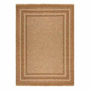 Dywan odpowiedni na zewnątrz w naturalnym kolorze 120x170 cm Layla Border – Flair Rugs obraz