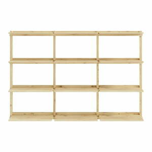 Regał ścienny z litego drewna sosnowego w naturalnym kolorze 192x127 cm Groove – Karup Design obraz