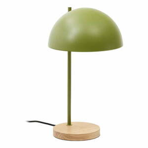 Zielona/w naturalnym kolorze lampa stołowa z metalowym kloszem (wysokość 48, 5 cm) Catlar – Kave Home obraz
