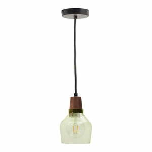 Zielona/w ciemnym naturalnym kolorze lampa wisząca ze szklanym kloszem ø 13, 5 cm Silex – Kave Home obraz