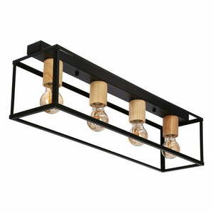 Czarna lampa sufitowa 17x70 cm Retro – Candellux Lighting obraz