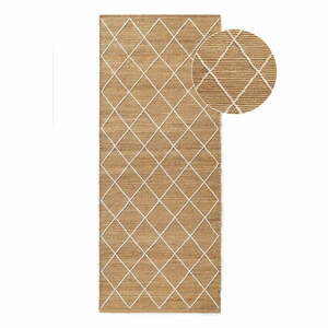 Chodnik z juty tkany ręcznie w naturalnym kolorze 80x200 cm Kunu – Hanse Home obraz