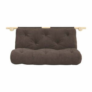 Ciemnobrązowa sztruksowa rozkładana sofa 135 cm Hooked – Karup Design obraz