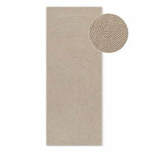 Beżowy wełniany chodnik tkany ręcznie 80x300 cm Eleni Light Beige – Hanse Home obraz