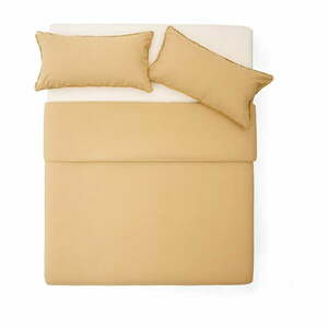 Musztardowa pościel dwuosobowa z perkalu bawełnianego 260x240 cm Sifinia – Kave Home obraz