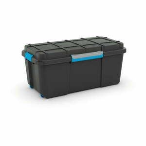 Czarny plastikowy pojemnik z pokrywką 78x39, 5x35 cm Scuba Box – KIS obraz