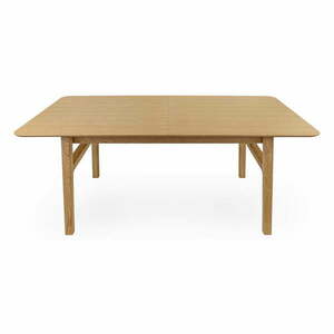 Rozkładany stół z dodatkowym blatem w dekorze dębu 90x180 cm Curved – Woodman obraz