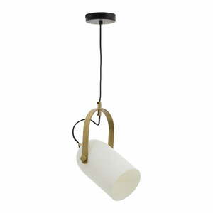 Biała lampa wisząca ze szklanym kloszem ø 14 cm Reisy – Kave Home obraz