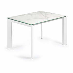 Rozkładany stół z dodatkowym blatem z blatem w dekorze marmuru 80x120 cm Axis – Kave Home obraz
