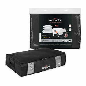 Czarny pojemnik na ubrania pod łóżko Compactor XXL Black Edition 3D, 145 l obraz