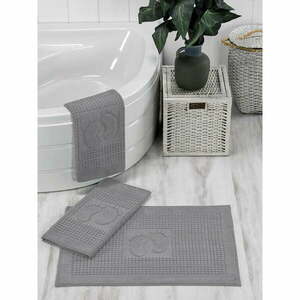 Szare dywaniki łazienkowe zestaw 3 szt. 50x70 cm – Mila Home obraz