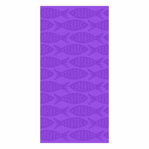 Fioletowy bawełniany ręcznik plażowy 70x140 cm Fishes – B.E.S. obraz