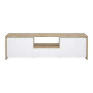 Biało-naturalna szafka pod TV w dekorze dębu 179x52x48 cm Next – Tvilum obraz