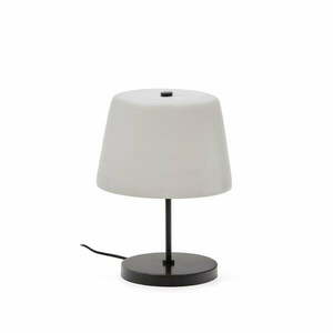 Czarno-biała lampa stołowa ze szklanym kloszem (wysokość 38 cm) Nefar – Kave Home obraz