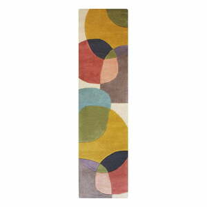 Wełniany chodnik tkany ręcznie 60x230 cm Glow Multi – Flair Rugs obraz