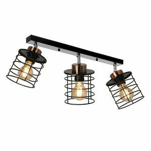 Czarna metalowa lampa sufitowa 12x56 cm Glob – Candellux Lighting obraz