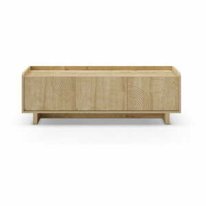 Szafka pod TV w dekorze dębu w naturalnym kolorze 140x45x40 cm Daira – Marckeric obraz