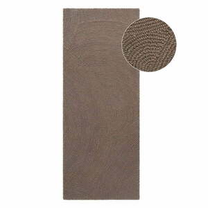Szarobrązowy wełniany chodnik tkany ręcznie 80x300 cm Eleni Taupe – Hanse Home obraz