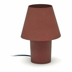 Lampa stołowa w kolorze terakoty z metalowym kloszem (wysokość 30 cm) Canapost – Kave Home obraz